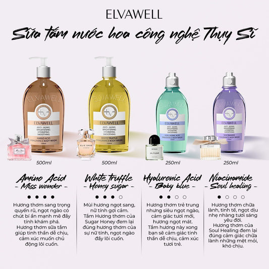 Elvawell/combo shower gel/4 color