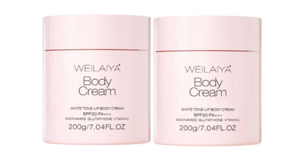 WEILAIYA Body Cream WHITE TONE-UP BODY CREAM SPF3O PA+44 NACINAMIDE GLUTATHIONE VITAMin 200g/7.04FL.OZ