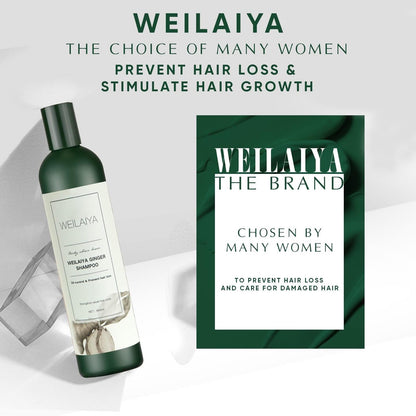 Weilaiya Ginger/ Zingiber Officinale Juice 400ml & Conditioner 250ml Set Oily Hair