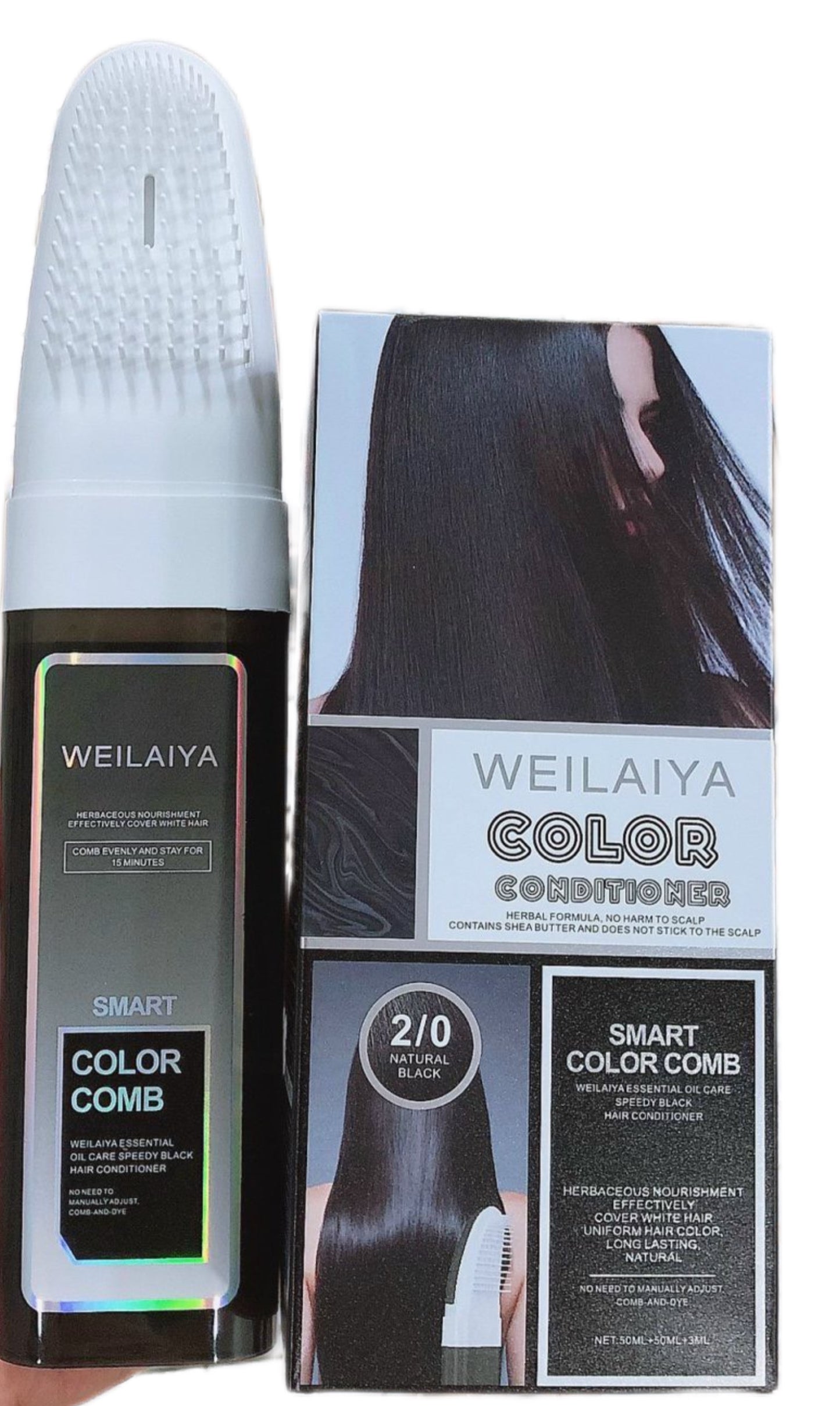 WEILAIYA Hair Color Shampoo Comb for Covering Gray Hair