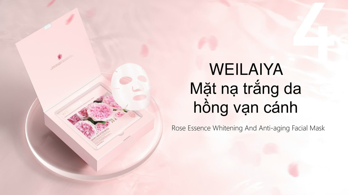 Weilaiya Rose Essence Whitening Anti-aging Facial Mask (box of 10)