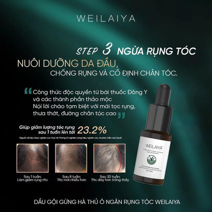 Set Weilaiya Ginger Hair Root Nourishing Essence Hair Growth Serum (5ml x 8 vials)