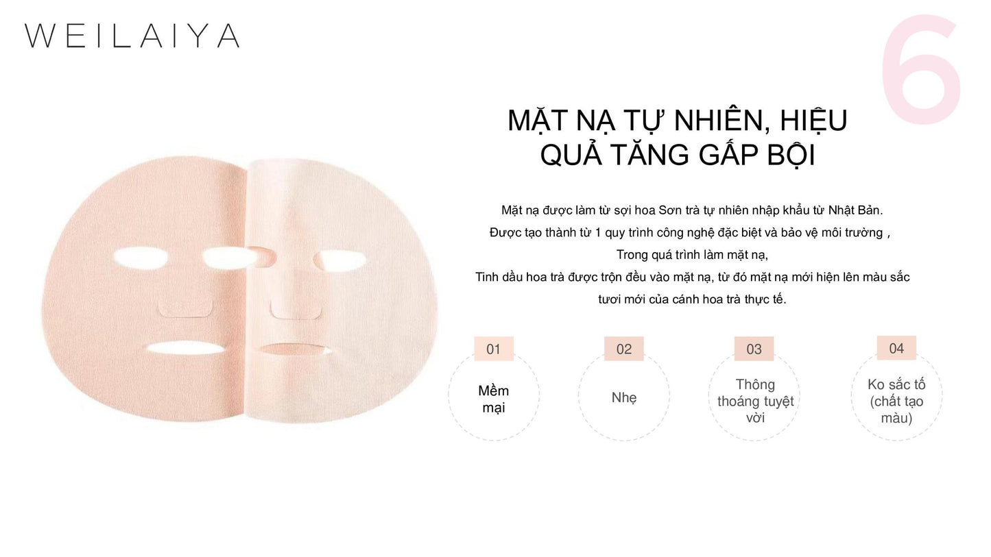 Weilaiya Rose Essence Whitening Anti-aging Facial Mask (box of 10)